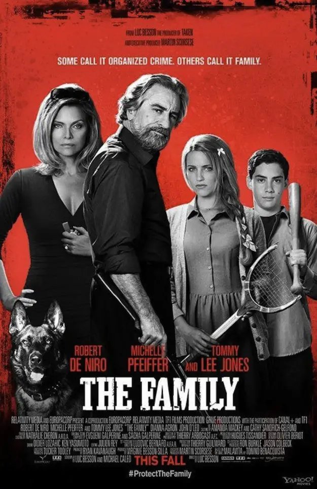 Voici la première affiche US et le premier trailer de The Family avec Robert De Niro, Michelle Pfeiffer et Tommy Lee Jones , qui sortira le 23 octobre 2013.