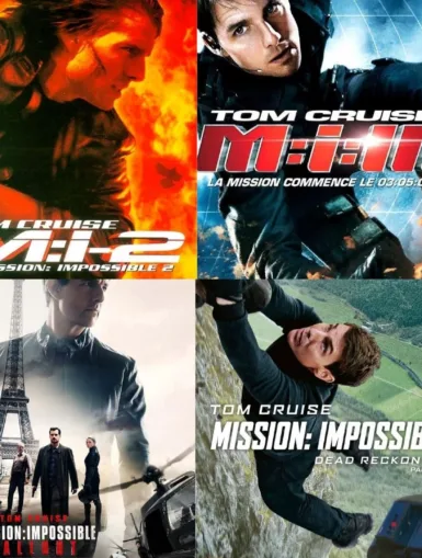 Affiches des films de la saga MISSION IMPOSSIBLE
