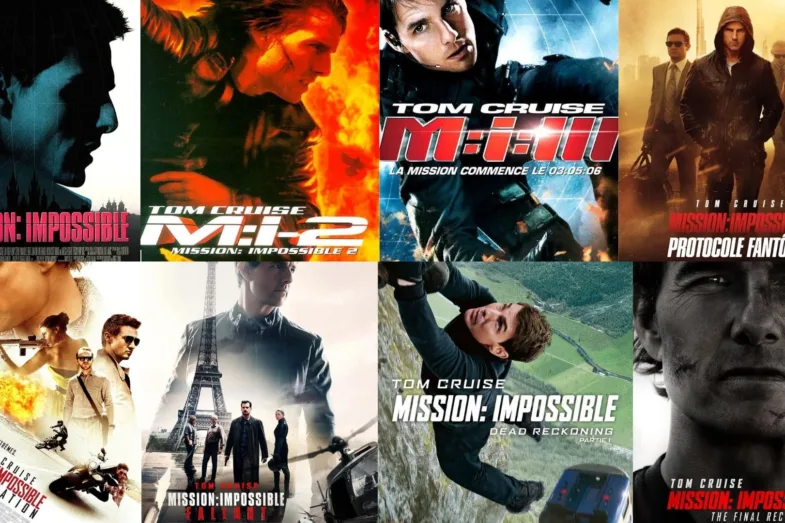 Affiches des films de la saga MISSION IMPOSSIBLE
