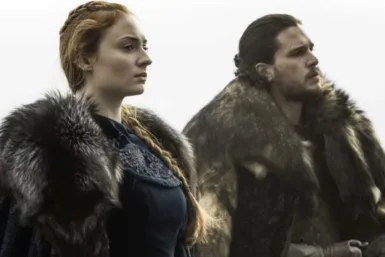 Sophie Turner et Kit Harington dans Game Of Thrones