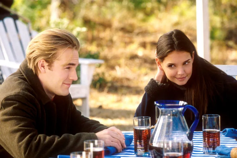 James Van Der Beek et Katie Holmes dans la série DAWSON
